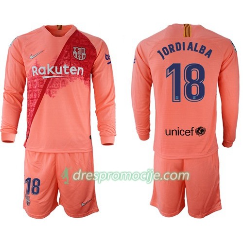 FC Barcelona Dres Jordi Alba 18 Dječji Treći 2018/19 Dugim Rukavima FC Barcelona Dres Jordi Alba 18 Dječji Treći 2018/19 Dugim Rukavima